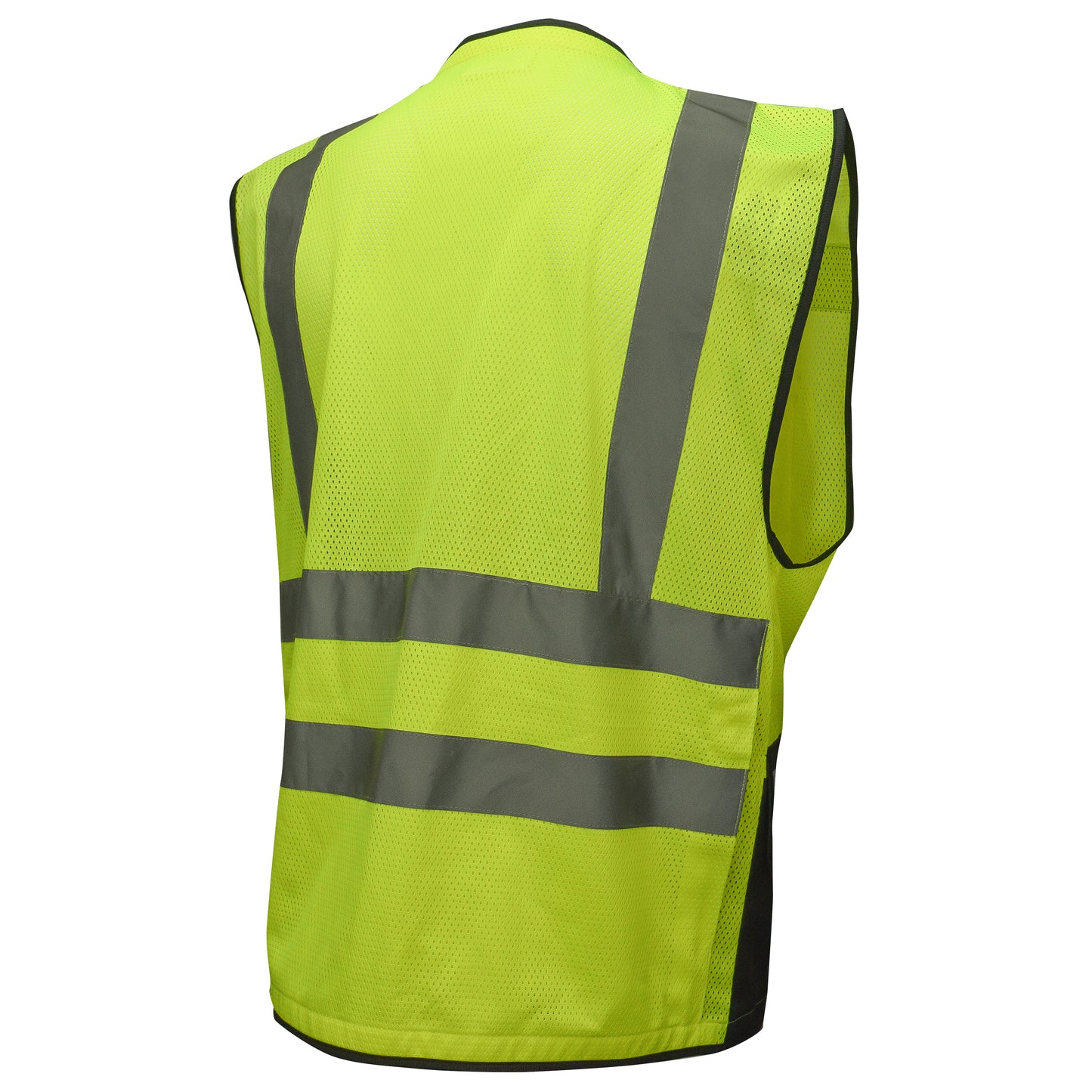 SV59B Type R Class 2 Heavy Duty Surveyor Safety Vest with Zipper - Hi-Vis Green - Size 2X