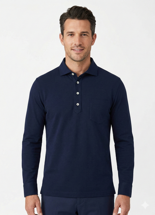 Peter Millar Men's Landon Long-Sleeve Polo