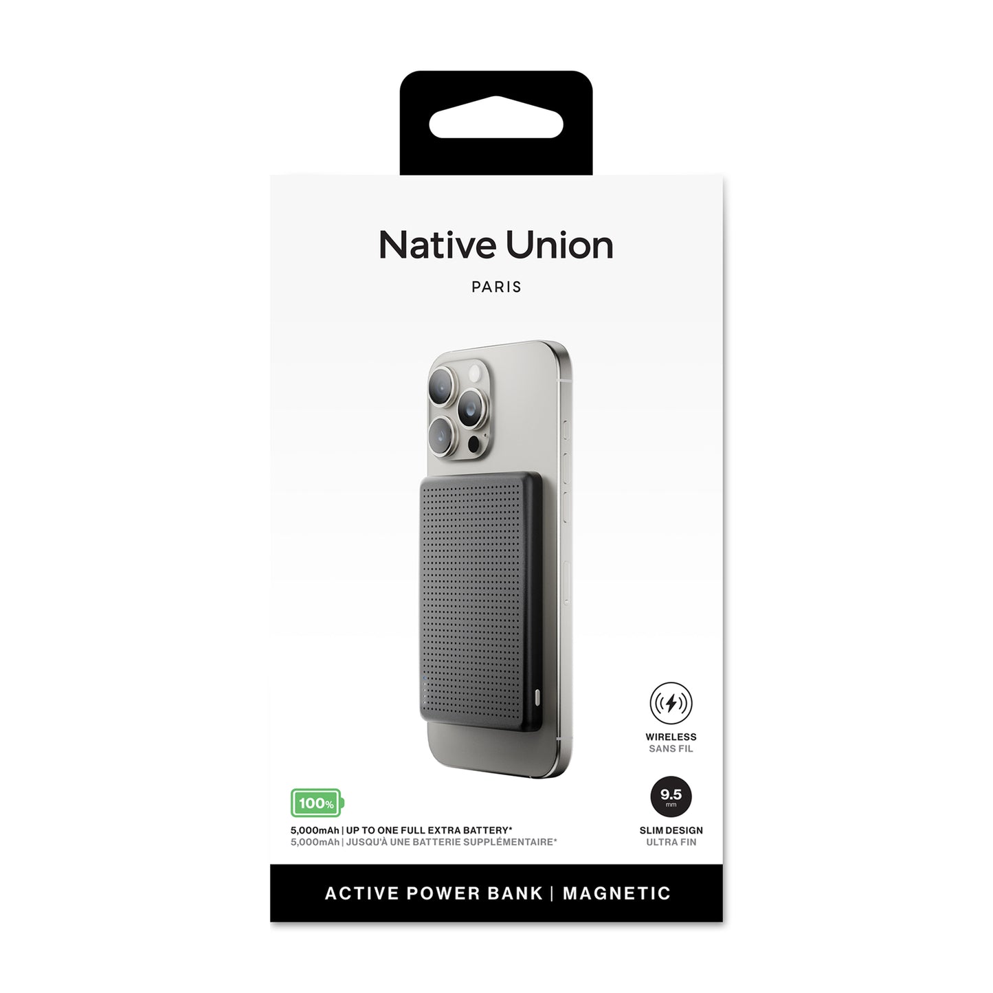 Black Native Union Active Power Bank 5000mAh