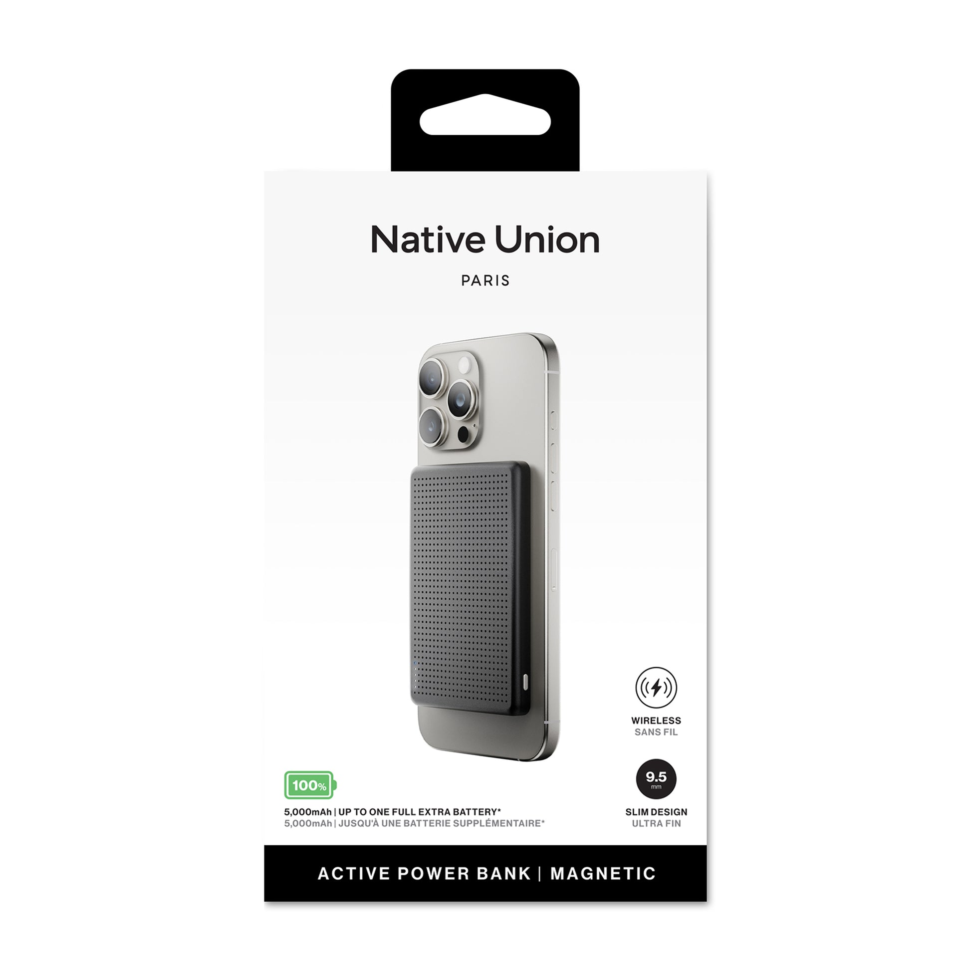 Black Native Union Active Power Bank 5000mAh