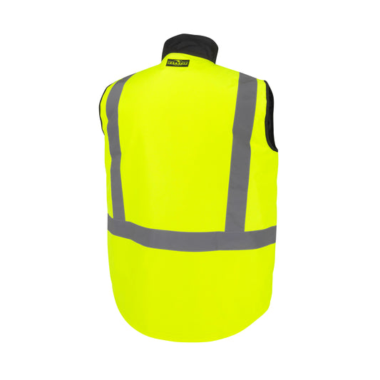 SJV41B Class 2 Hi-Vis Reversible Insulated Vest - Green / Black - Size 2X