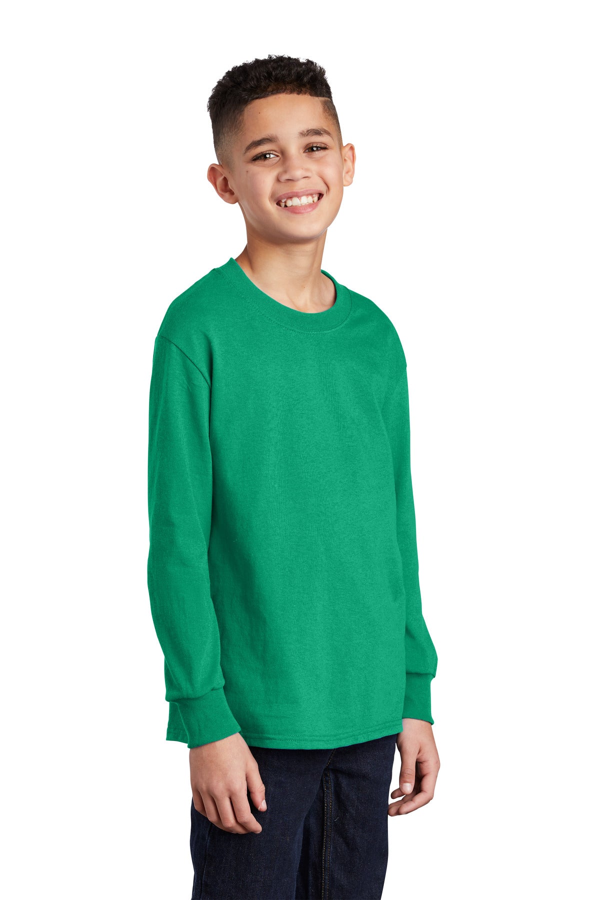 Kelly Port & Company Youth Long Sleeve Core Cotton Tee. PC54YLS