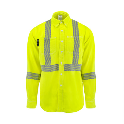 VTS5SH3 Tecasafe® One 5.7 oz Class 3 FR Shirt - Fluorescent Yellow - Size 2X