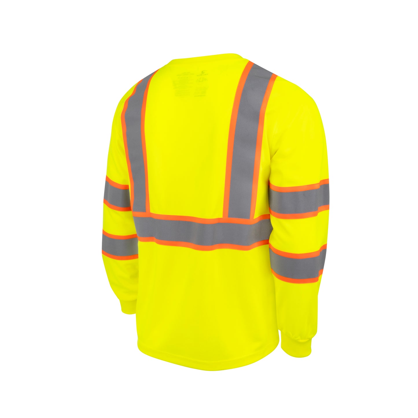 ST41-3 Class 3 Mesh Long Sleeve T-Shirt with Contrast Trim - Green - Size 2X