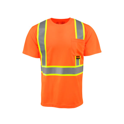 ST41-2 Class 2 Mesh Short Sleeve T-Shirt with Contrast Trim - Green - Size 2X