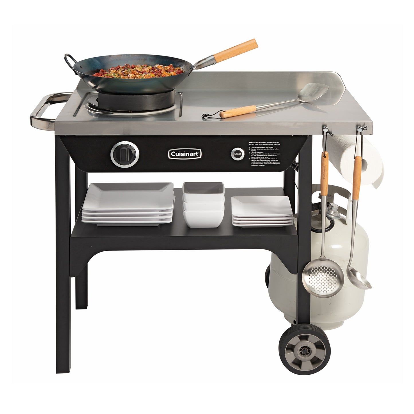 Black Cuisinart® Outdoors Wok Station