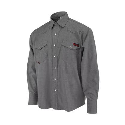 FRS-004 VolCore® CAT 2 Vented Pearl Snap FR Shirt - Gray - Size XL