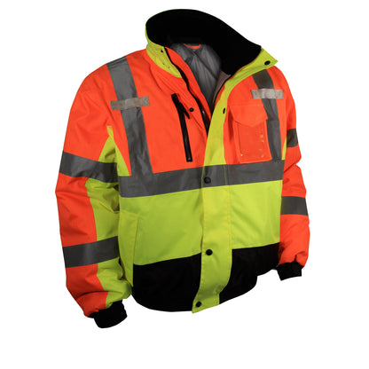SJ12-3 Weatherproof Multi-Color Bomber Jacket with Quilted Built-In Liner - Size XL