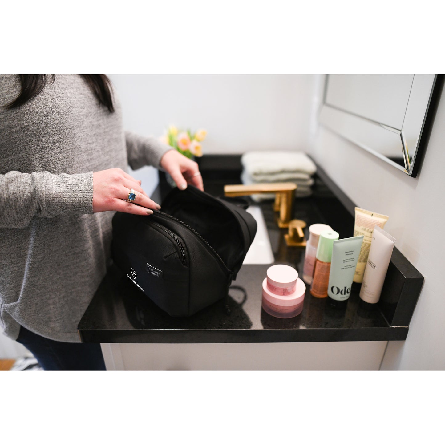 Black Renew AWARE™ Toiletry Bag