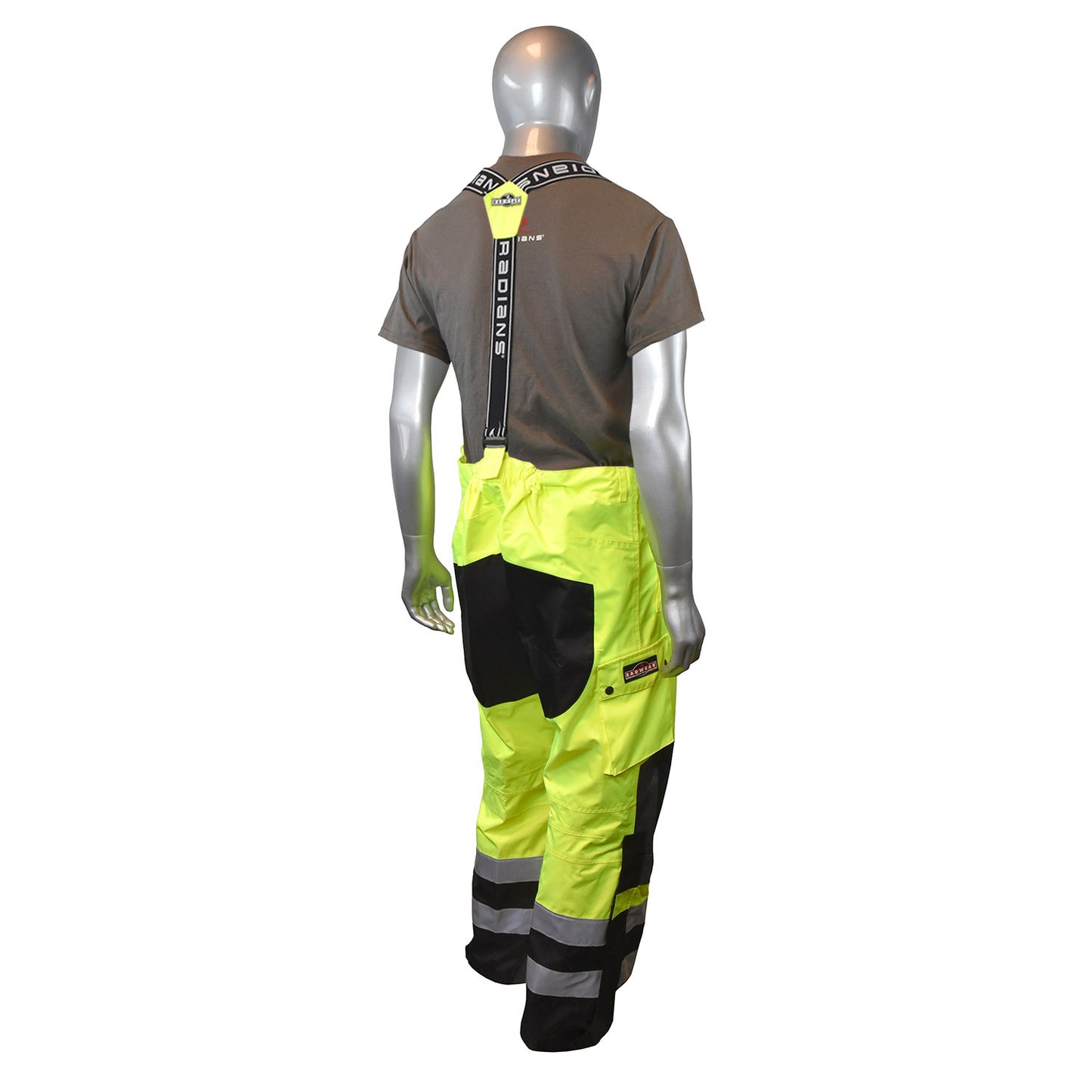 RW32-EZ1Y Heavy Duty Rip Stop Waterproof & Breathable Pants w/Bib - Hi-Vis Green - Size 2X