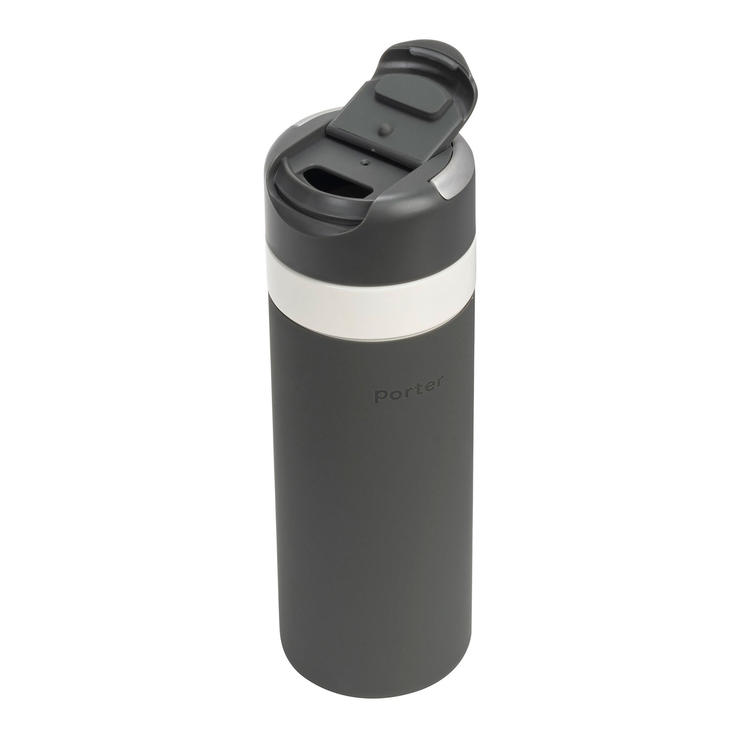 Charcoal W&P Drink Through Insulated Ceramic Bottle -20 oz