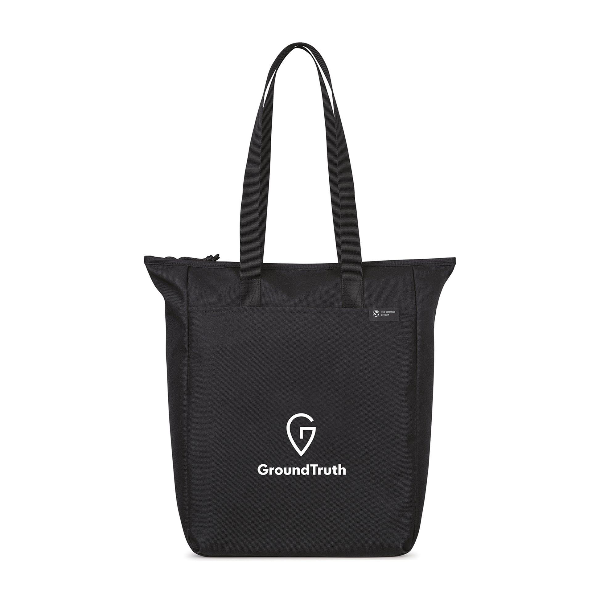 Black Renew AWARE™ rPET Zippered Tote