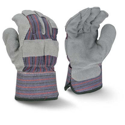 RWG3205 Fleece Lined Regular Shoulder Gray Split Cowhide Leather Glove - Size 2X