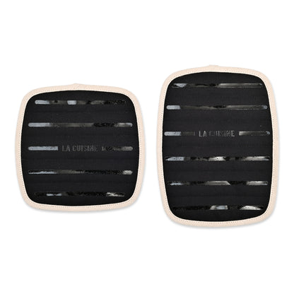 Black La Cuisine Potholder Hot Pad Set
