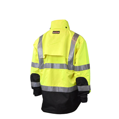 RW32-3Z1Y Heavy Duty Rip Stop Waterproof Rain Jacket - Hi-Vis Green - Size 2X