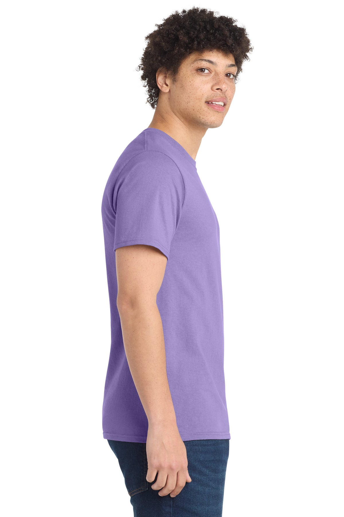 Lavender Port & Company Tall Essential Tee. PC61T