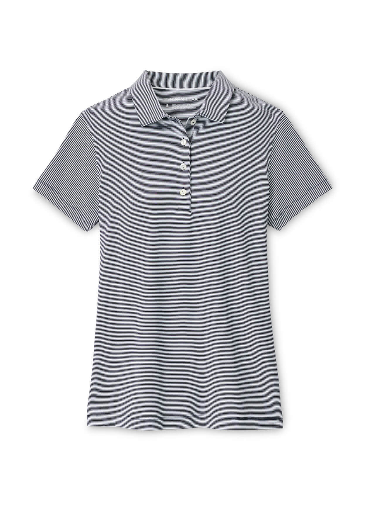 Peter Millar Women's Jubilee Short-Sleeve Button Polo - Navy - XS