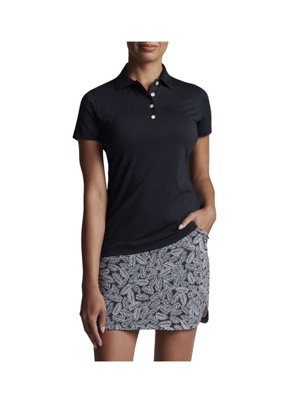 Peter Millar Women's Button Polo - Black - SM