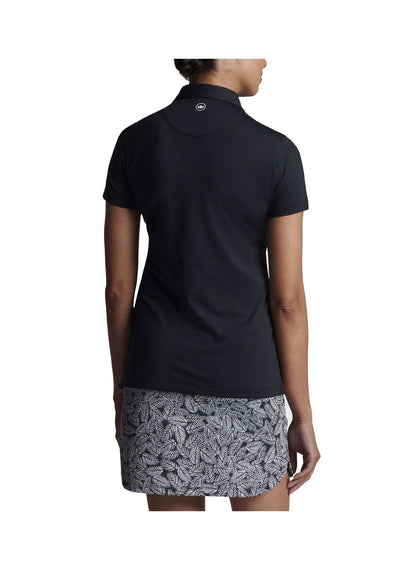Peter Millar Women's Button Polo - Black - MD