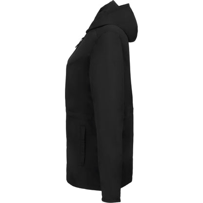 Left View of Black ANETO Lightweight Packable Jacket - Women's plain