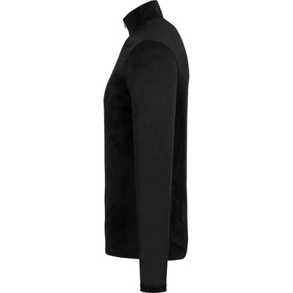 Left View of Black DARA Knit Quarter Zip - Men's plain