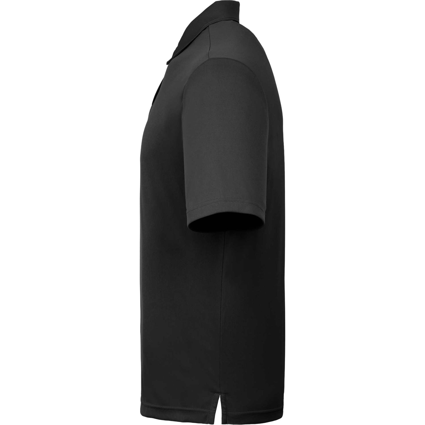 Left View of Black DARA SS Polo - Men's plain