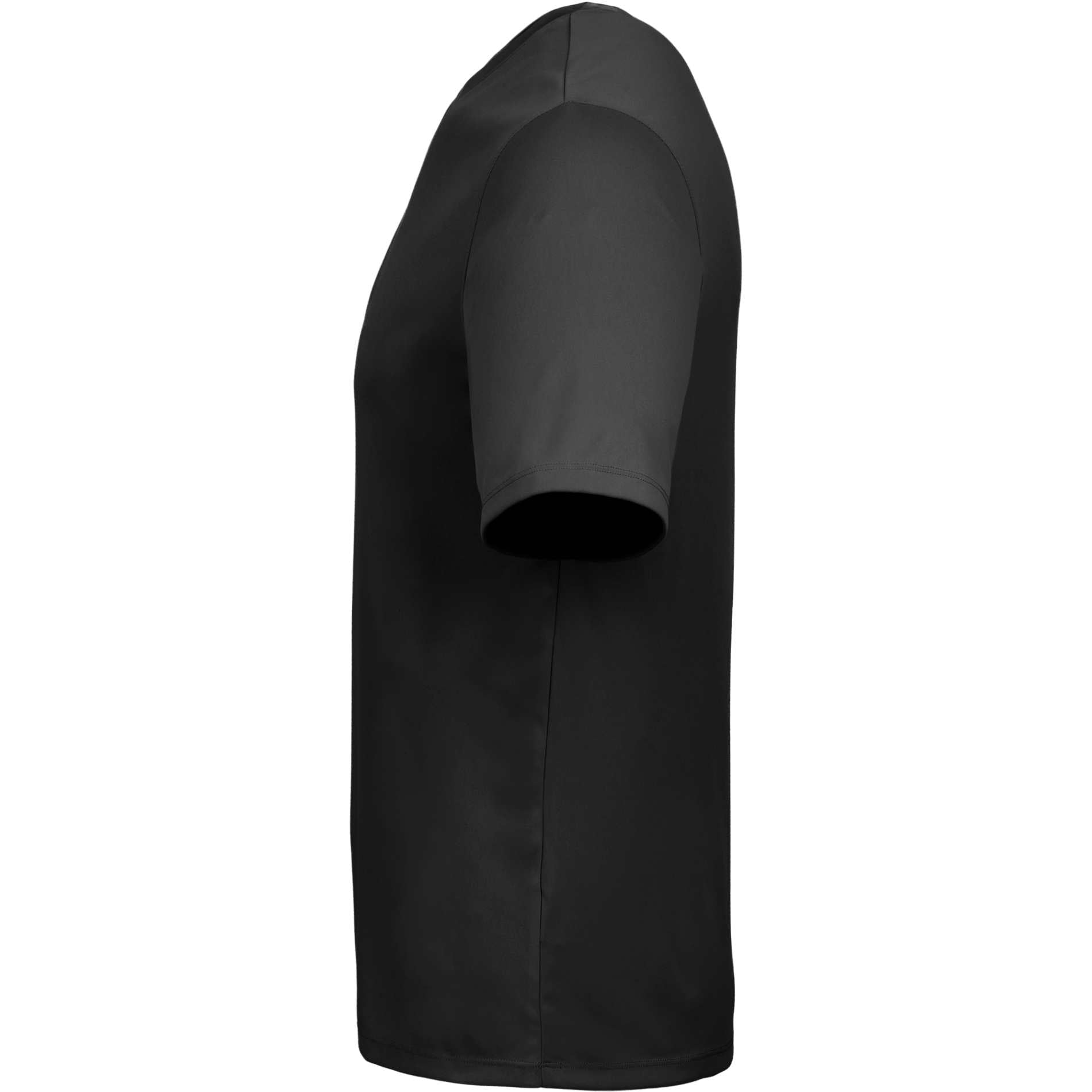 Left View of Black DARA SS Tech Tee - Men's plain