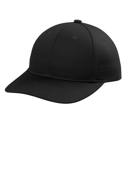 Left View of Black Port Authority Snapback Cap C118