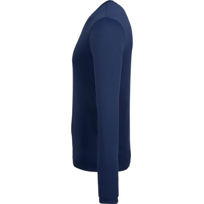 Left View of Blue DARA LS Tech Tee - Men's plain