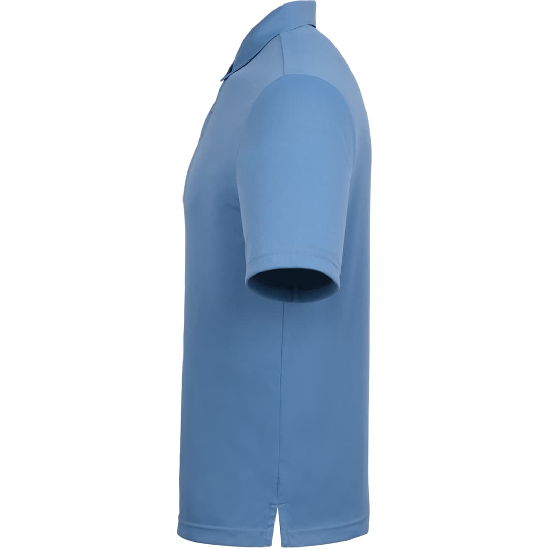 Left View of Blue DARA SS Polo - Men's plain