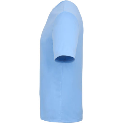 Left View of Blue DARA SS Tech Tee - Men's plain