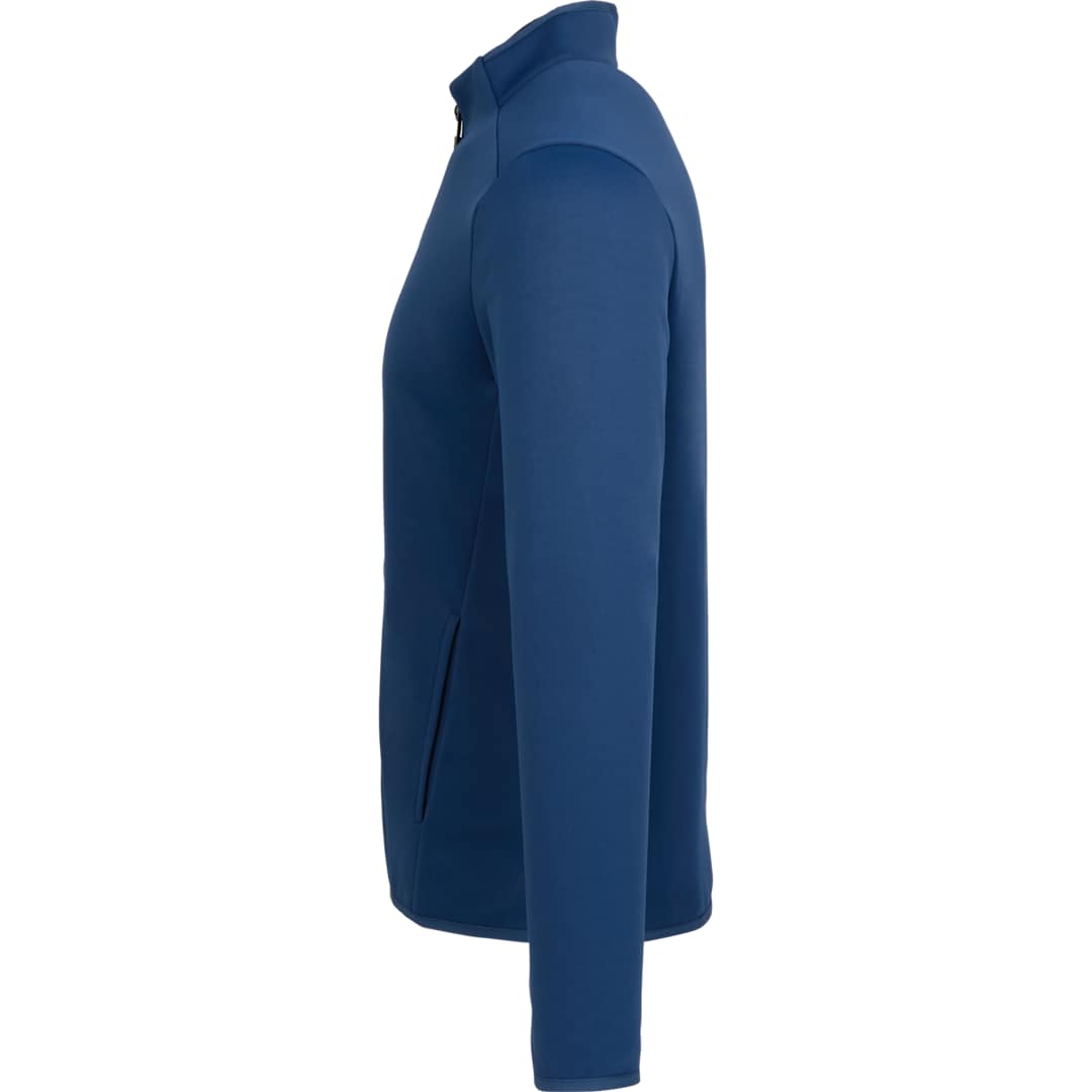 Left View of Blue TELICA Brush Back Fleece Jacket - Men's plain
