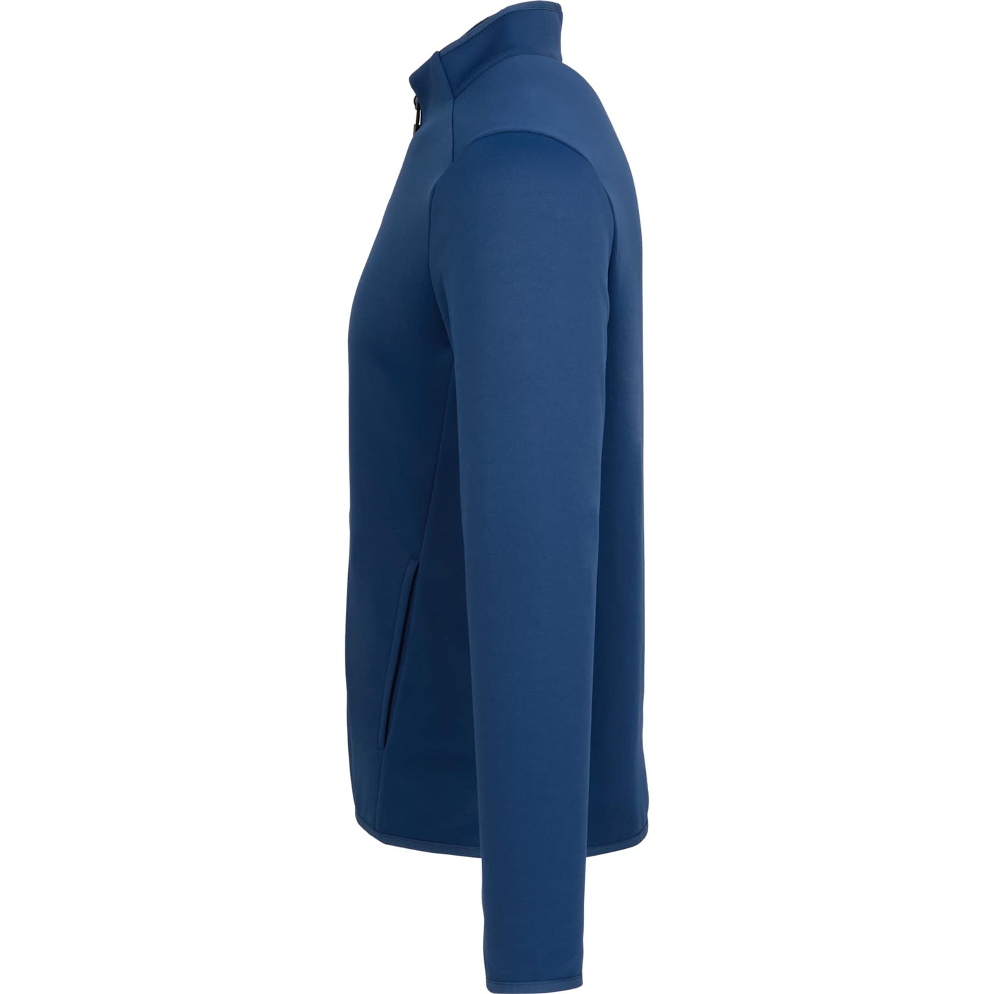 Left View of Blue TELICA Brush Back Fleece Jacket - Men's plain