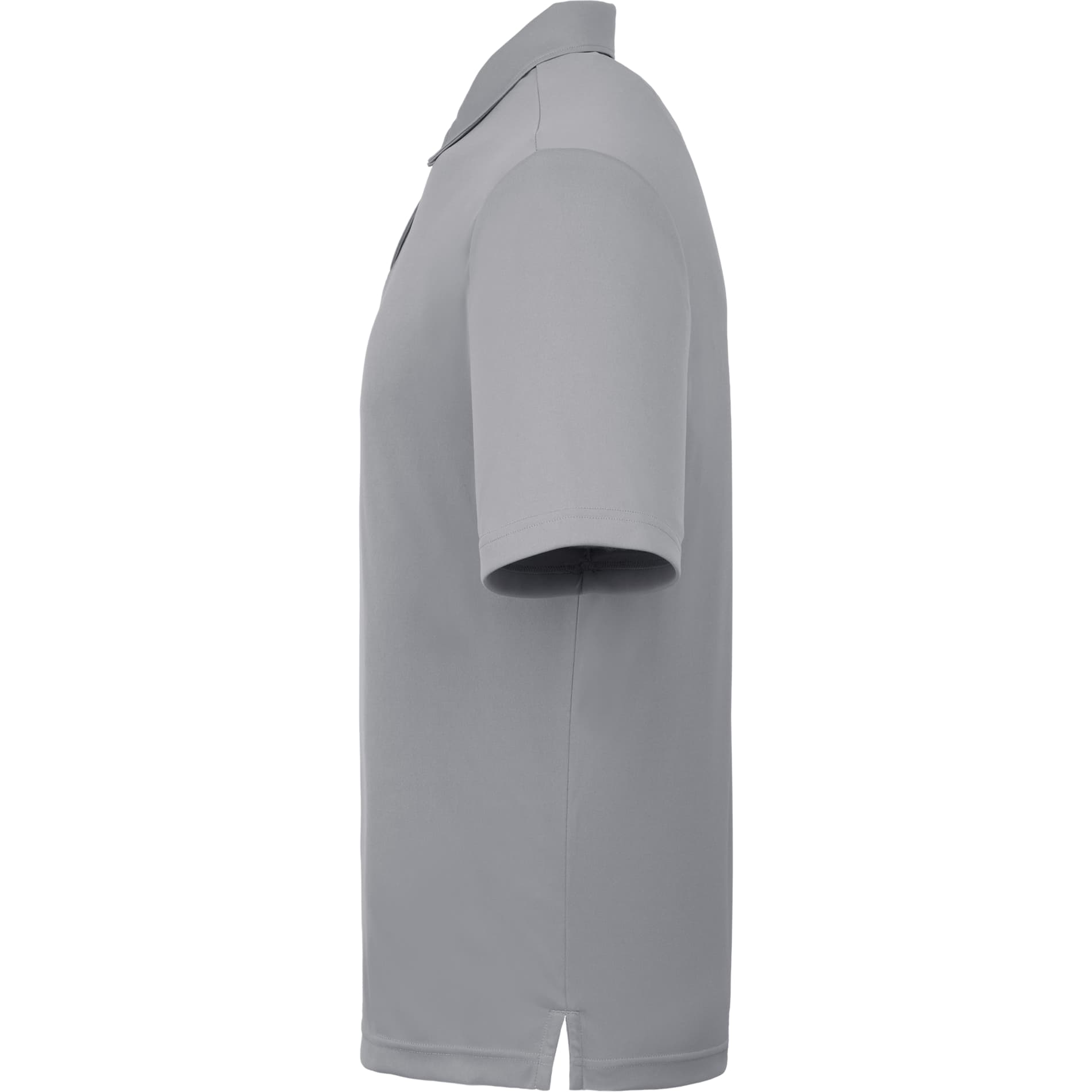 Left View of Grey DARA SS Polo - Men's plain