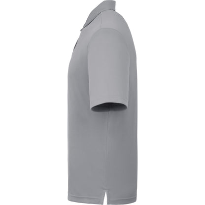 Left View of Grey DARA SS Polo - Men's plain