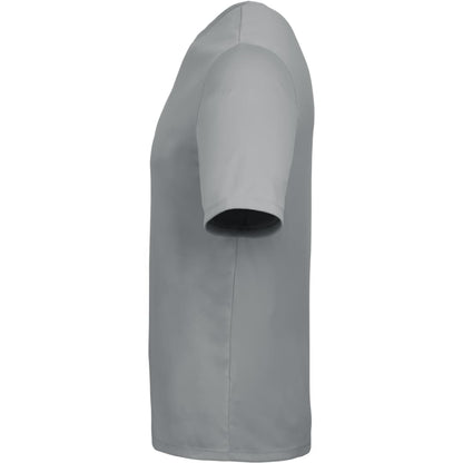 Left View of Grey DARA SS Tech Tee - Men's plain
