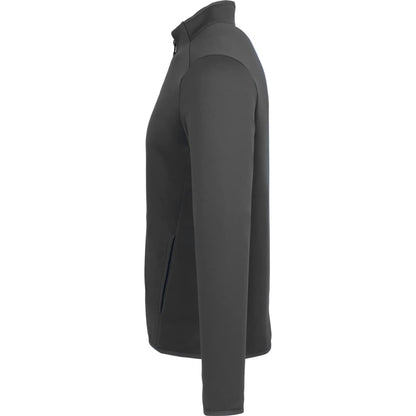 Left View of Grey TELICA Brush Back Fleece Jacket - Men's plain