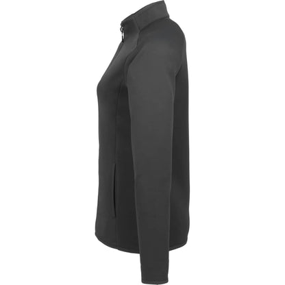 Left View of Grey TELICA Brush Back Fleece Jacket - Women's plain