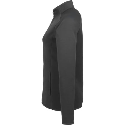 Left View of Grey TELICA Brush Back Fleece Jacket - Women's plain