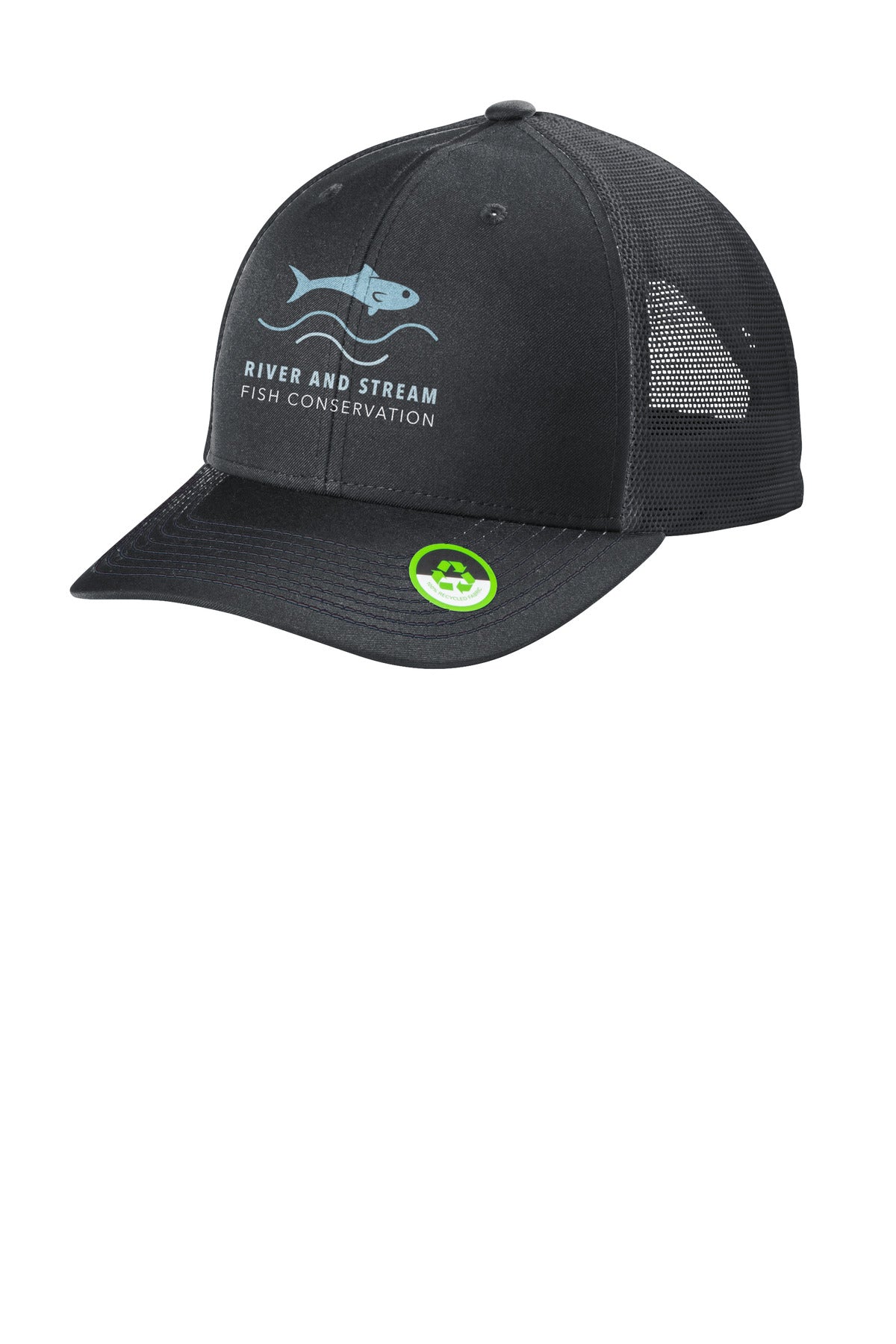 Left View of GreySteel Port Authority Eco Snapback Trucker Cap C112ECO