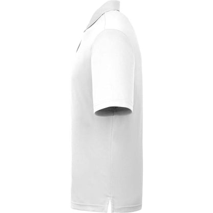 Left View of White DARA SS Polo - Men's plain