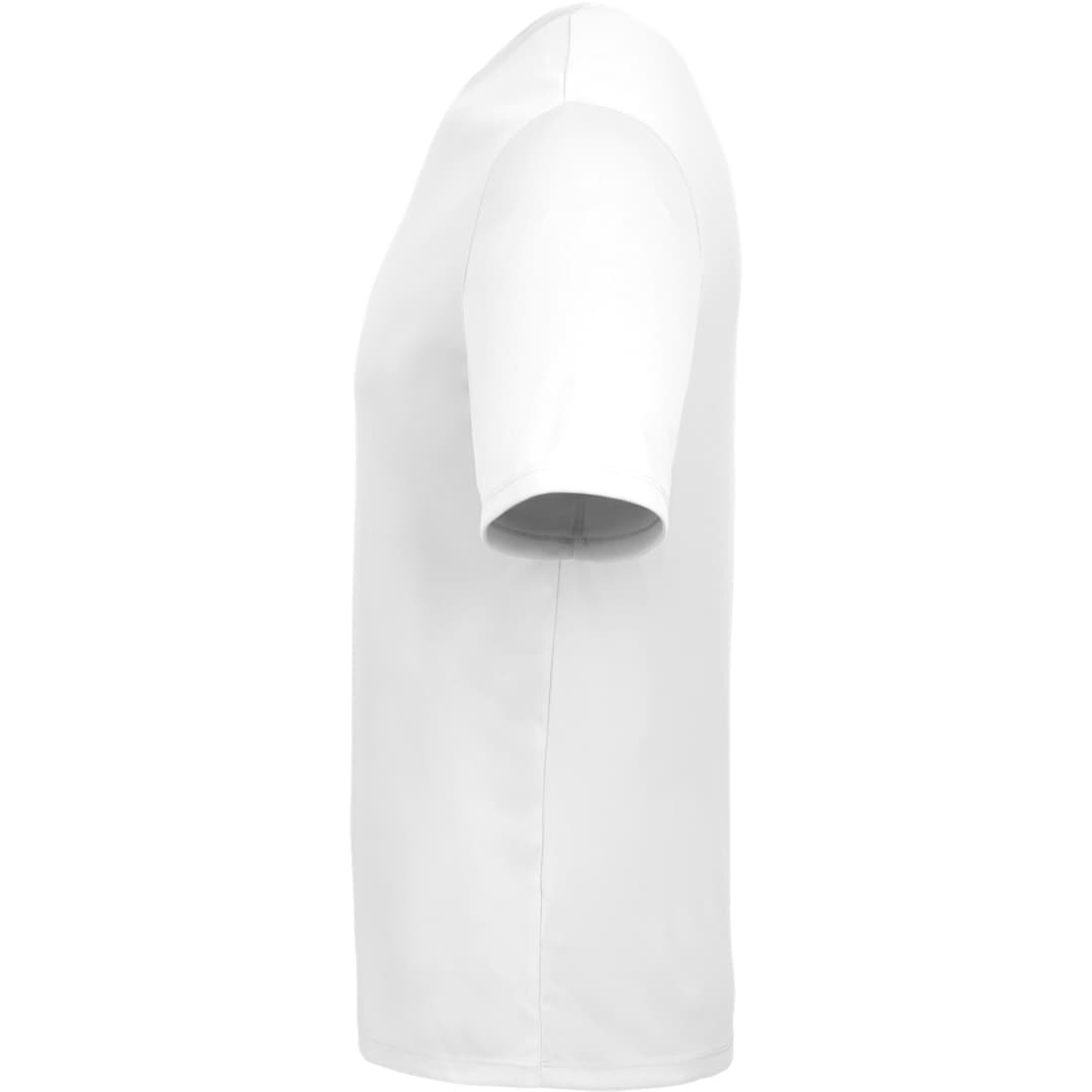 Left View of White DARA SS Tech Tee - Men's plain