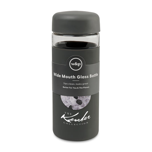 Charcoal W&P Wide Mouth Glass Bottle 16 Oz.