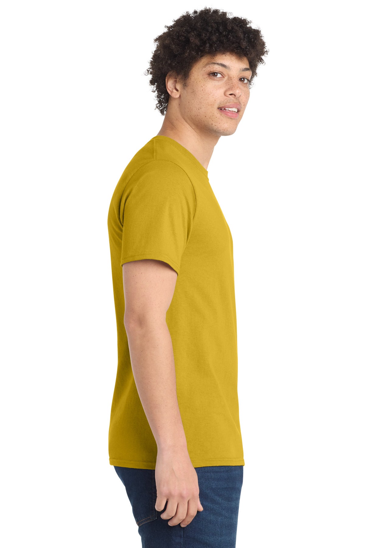 Lemon Yellow Port & Company Tall Essential Tee. PC61T