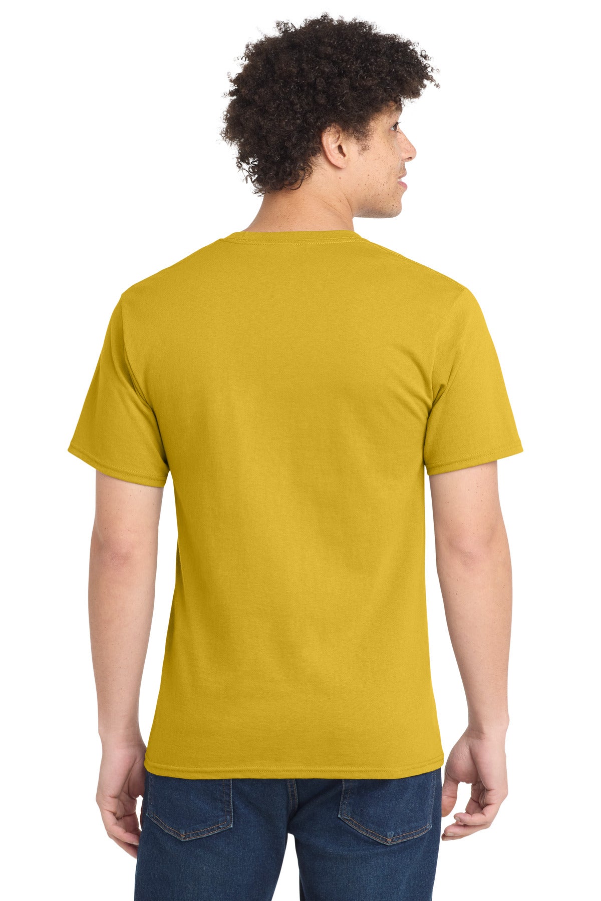 Lemon Yellow Port & Company Tall Essential Tee. PC61T
