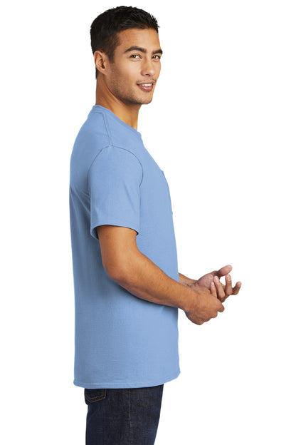 Light Blue Port & Company - Tall Essential Pocket Tee. PC61PT
