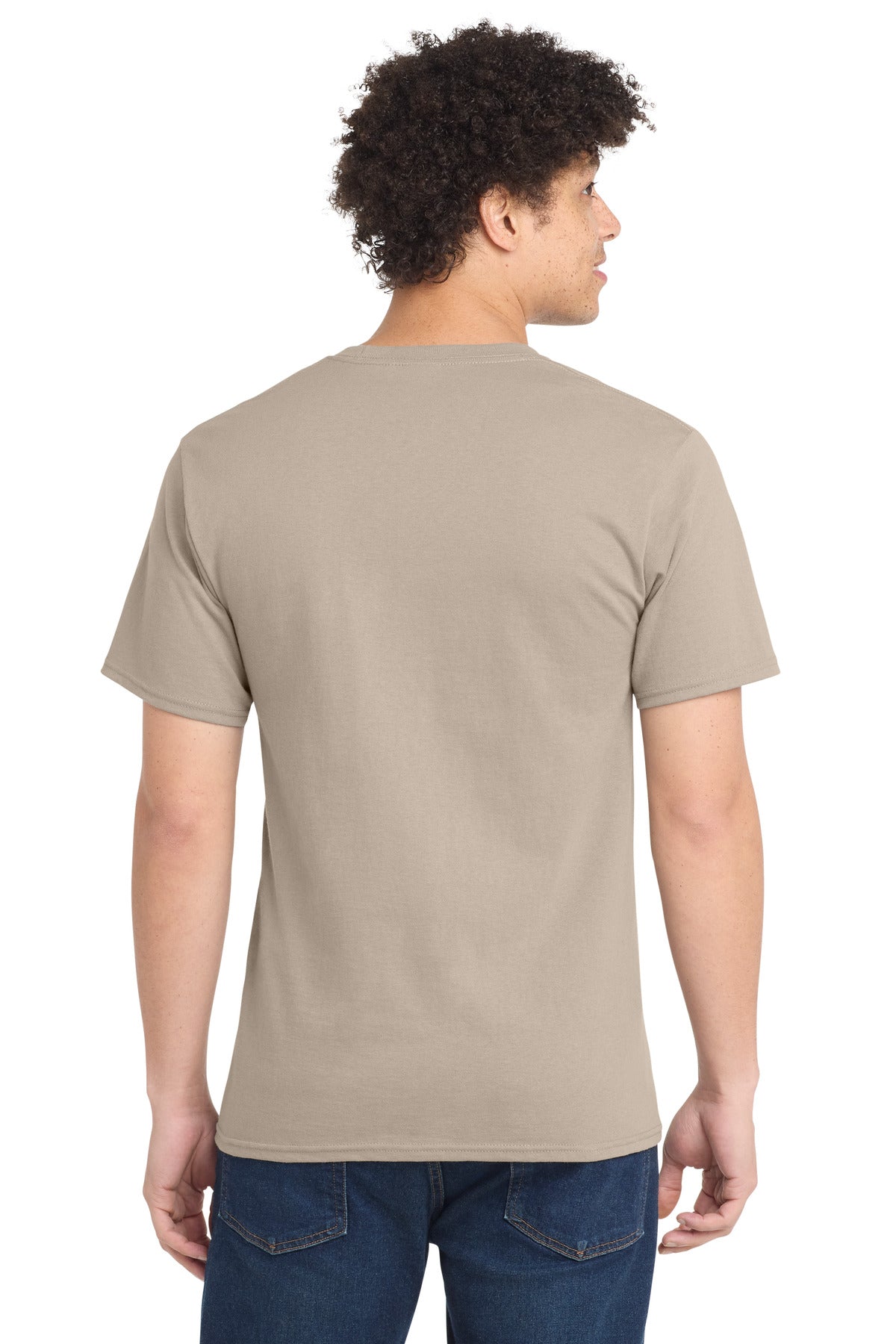 Light Sand Port & Company Tall Essential Tee. PC61T