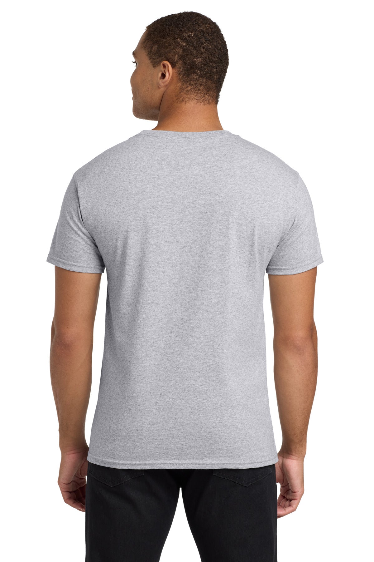 Light Steel Hanes - Authentic 100% Cotton T-Shirt with Pocket. 5590