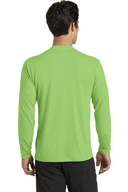 Lime Port & Company Long Sleeve Performance Blend Tee. PC381LS