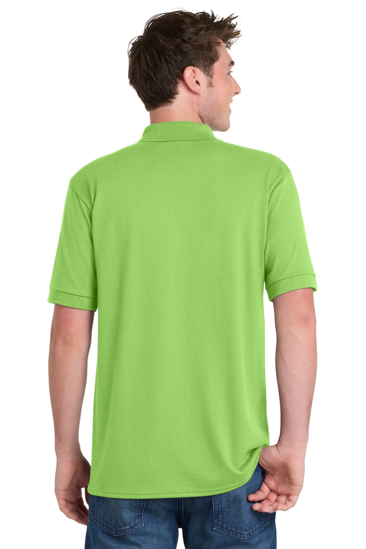 Lime Port & Company Tall Core Blend Jersey Knit Polo. KP55T